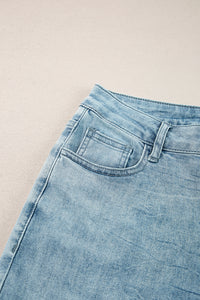 Dusk Blue Acid Wash Extra Wide Leg High Waist Long Jeans