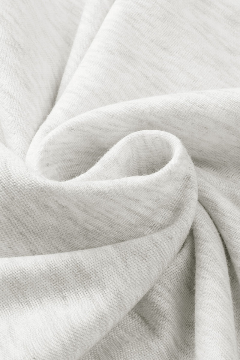 White Solid Color Puff Sleeve Ruffle Hem Mini Dress