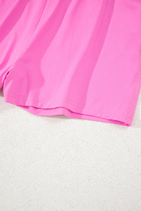 Bonbon Drawstring High Waist Lined Tennis Skorts